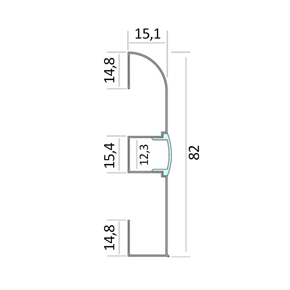 B-Ware - C01 LED Aluprofil schwarz Sockelleiste B-Ware - C01 LED Aluprofil weiss Sockelleiste 2m klar
