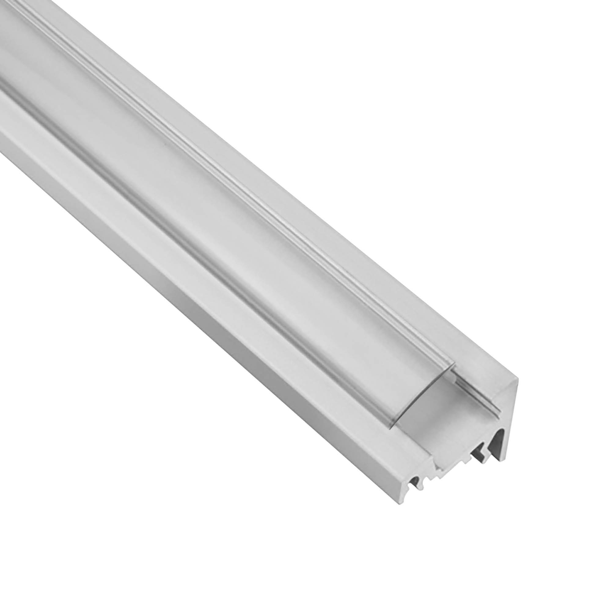 A20 LED Aluprofil Silber Eckprofil 30° 2m klar