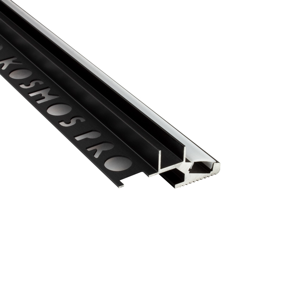 T-40 20° LED Alu Fliesenprofil Treppenprofil Stufen 10mm schwarz T-40 20° LED Alu Fliesenprofil Treppenprofil Stufen 10mm schwarz