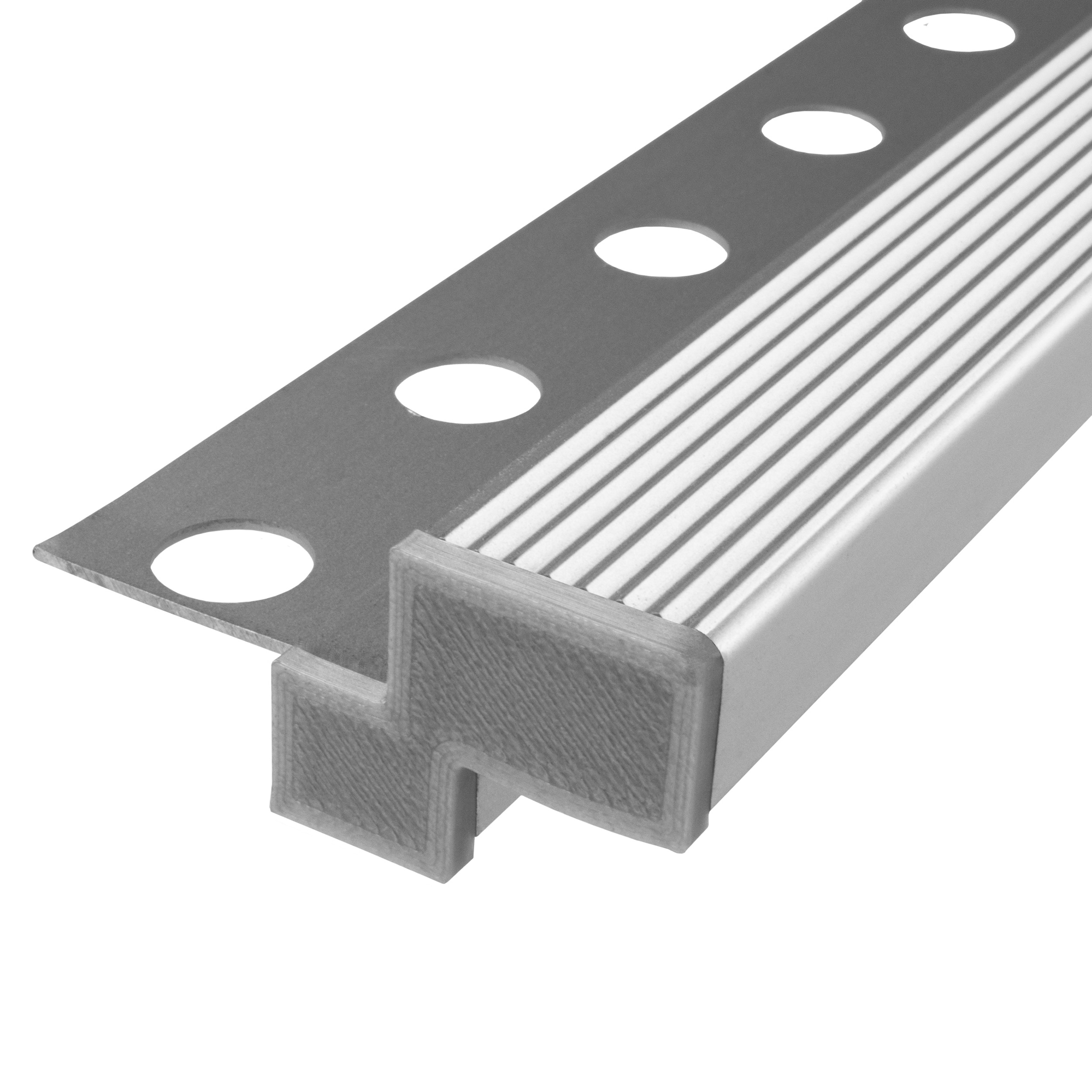 T-40 LED Alu Fliesenprofil Treppenprofil Stufen 12mm silber