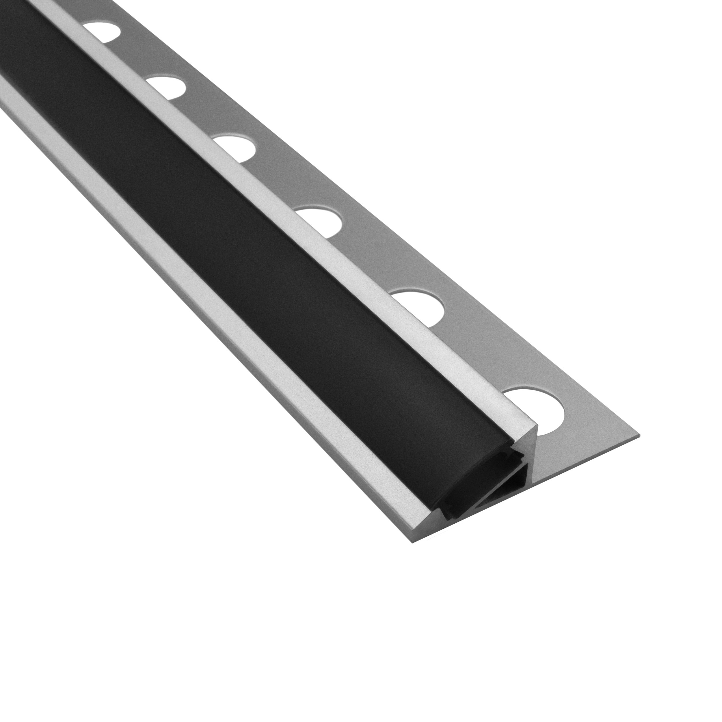 T77 LED Alu Fliesenprofil 10mm silber 20°